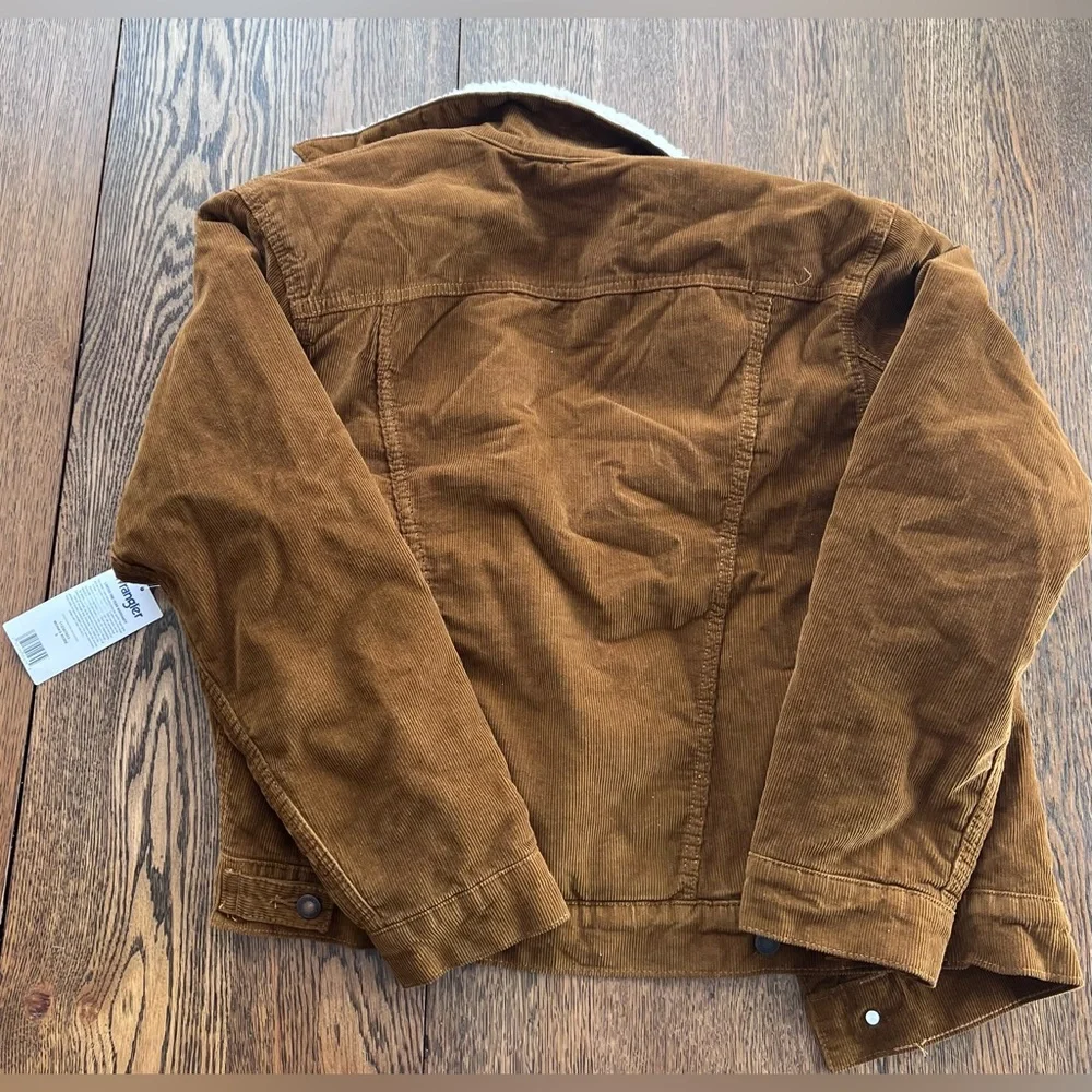 MEN'S WRANGLER COWBOY CUT SHERPA LINED CORDUROY JACKET SMALL - Picture 3 of 4